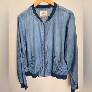 ASHLEY By 26 International Super Lightweight Blue Cotton And Tencel Jacket